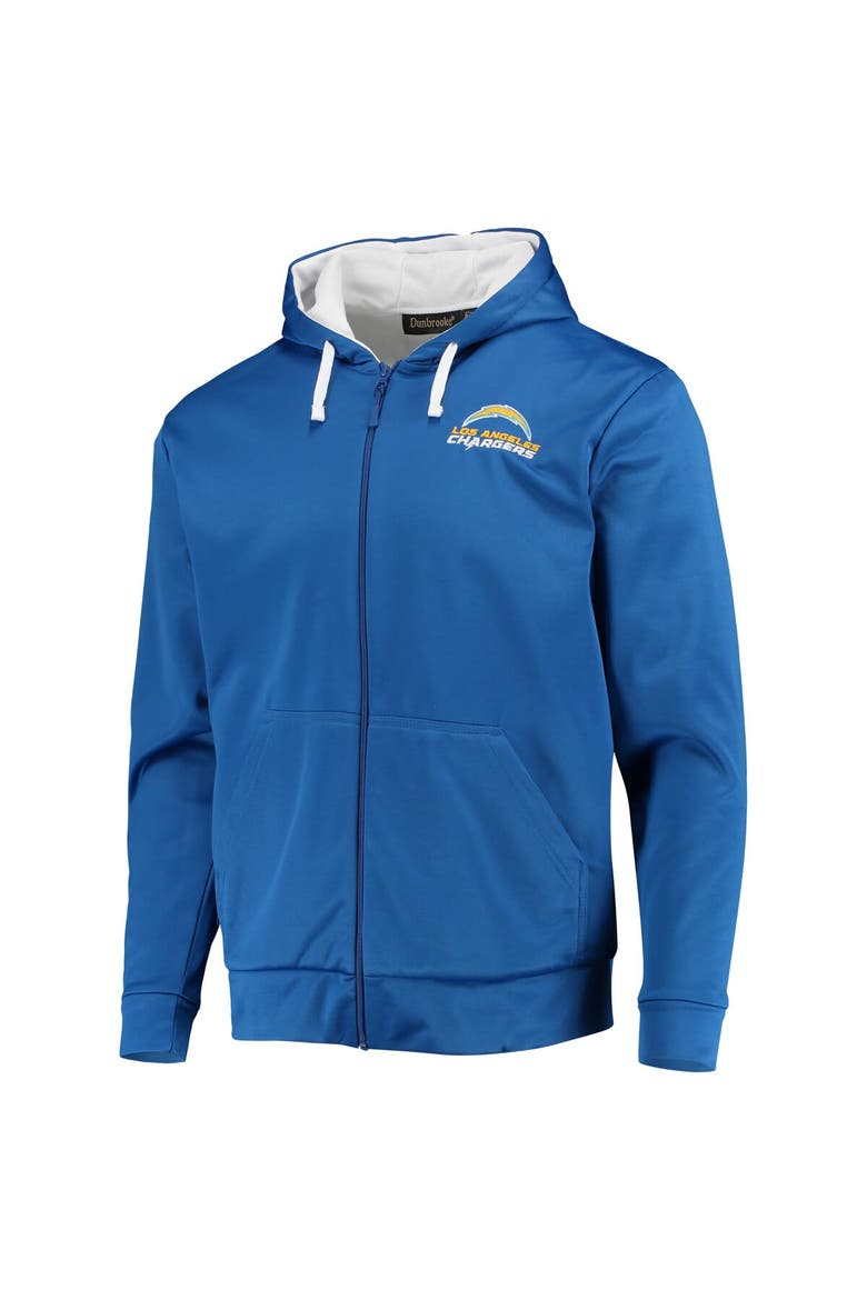 Men's Dunbrooke Powder Blue/White Los Angeles Chargers Apprentice Full-Zip Hoodie, Alternate, color, Powder Blue