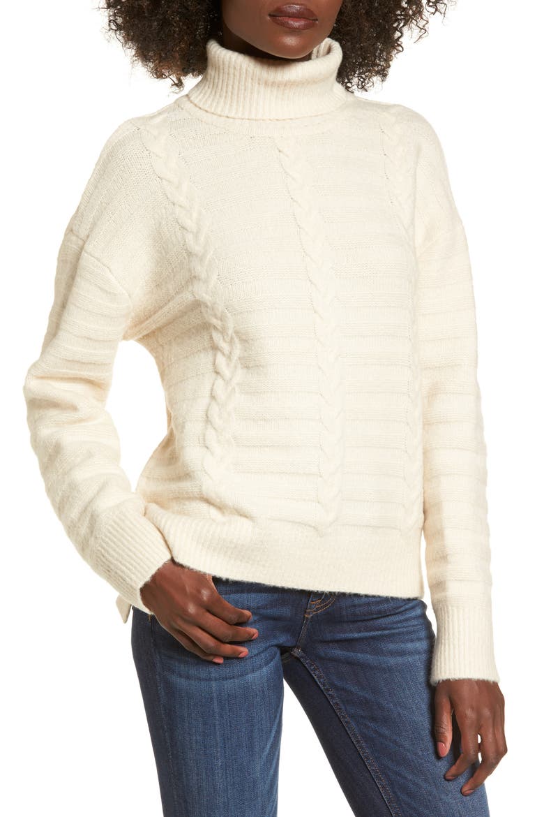 Turtleneck Sweater, Main, color, IVORY