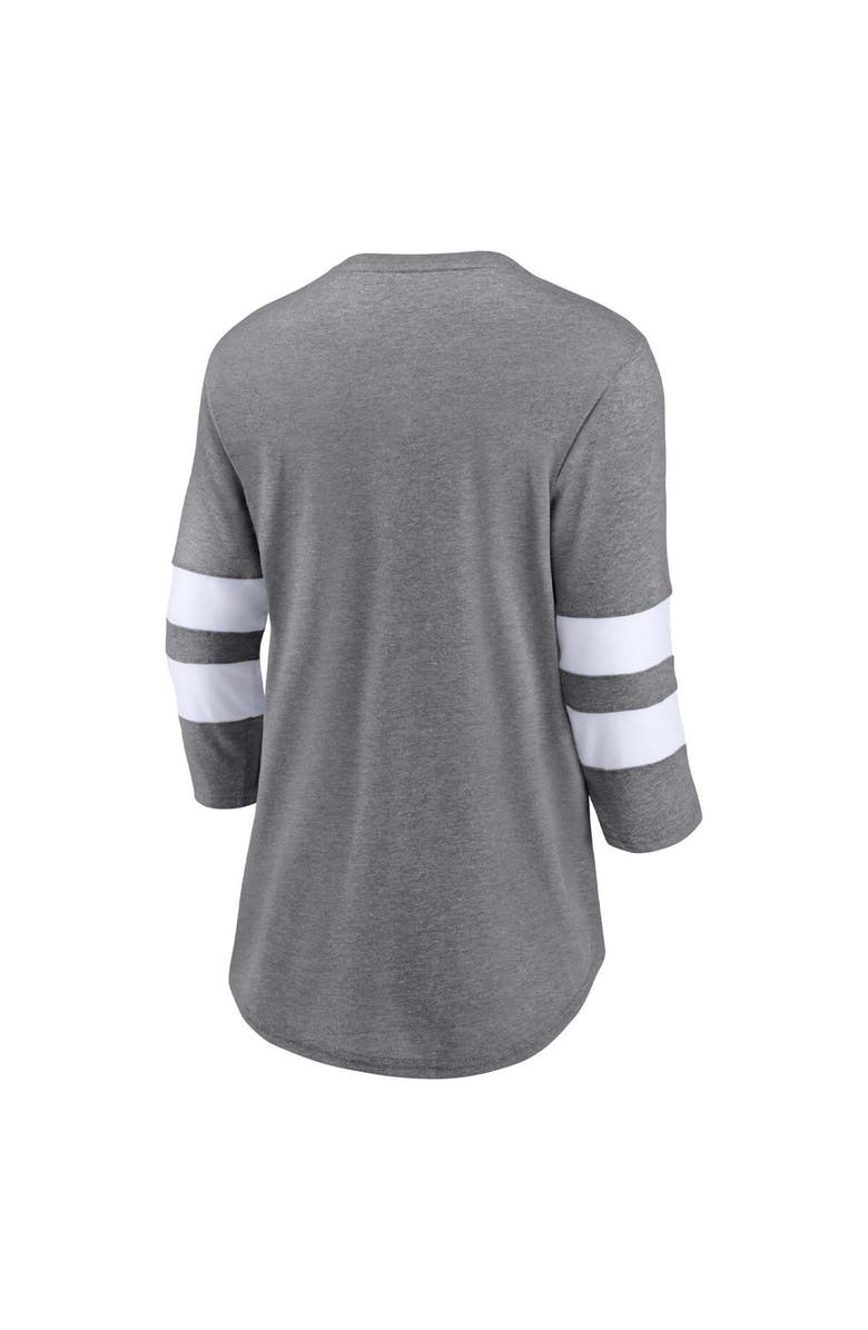 FANATICS Women's Fanatics Branded  Heather Gray Kansas City Chiefs Super Bowl LVIII Champions Under the Lights Tri-Blend 3/4-Sleeve T-Shirt, Alternate, color, 