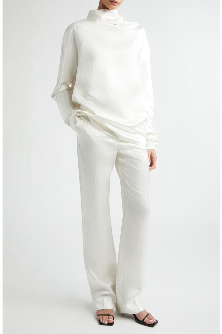 Cowl Neck Top, Alternate, color, WHITE