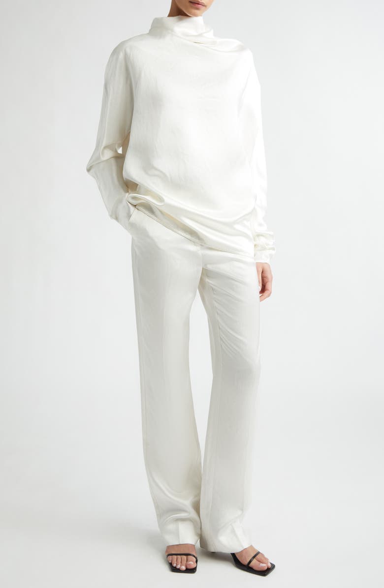 TOTEME Cowl Neck Top, Alternate, color, White