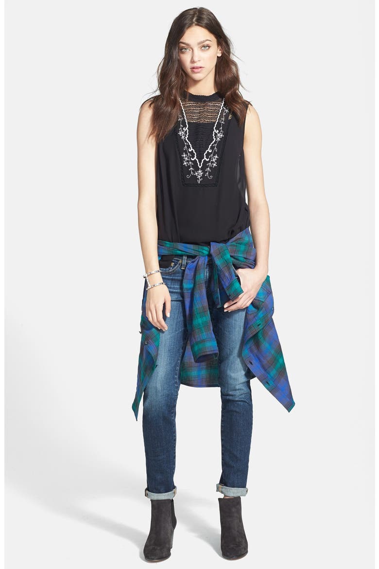 'The Stilt' Cigarette Leg Stretch Jeans (Nordstrom Exclusive), Alternate, color, 11Y INTRIGUE