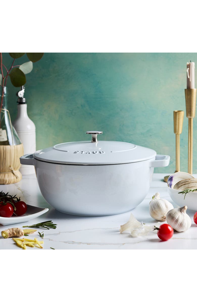 Staub 5-Quart Enameled Cast Iron Cocotte, Alternate, color, White