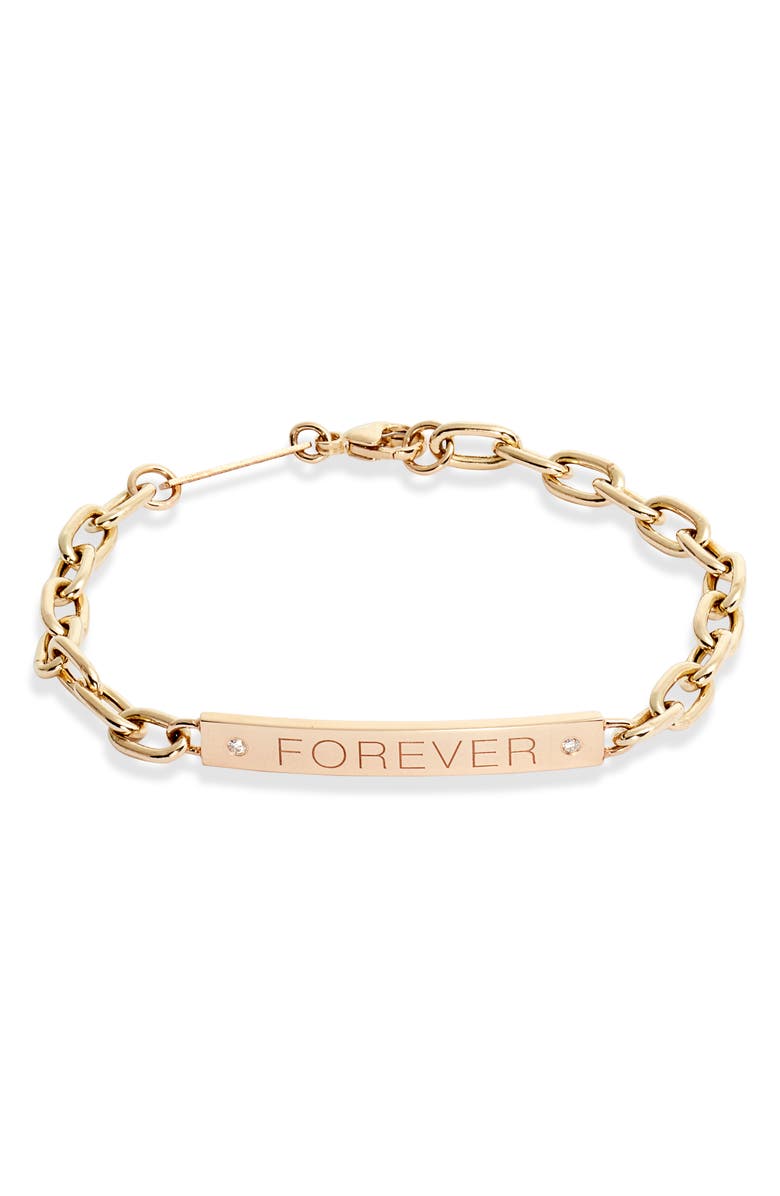 Zoë Chicco Large Oval Link ID Bracelet, Main, color,