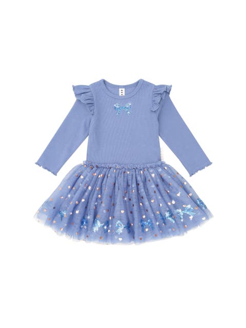Sequin Bow Tulle Dress (Toddler, Little Kid, Big Kid)