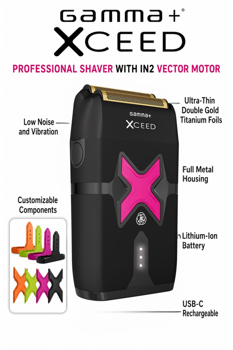 Xceed IN2 Vector Motor Foil Shaver, Alternate, color, Black