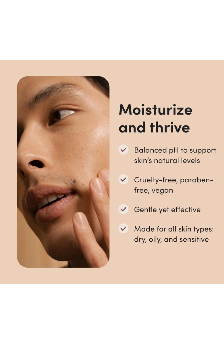 HIMS & HERS High Tide Hydrating Cleanser Gentle, Moisture Rich Daily Face Wash with Hyaluronic Acid & Green Tea, Alternate, color, Beige