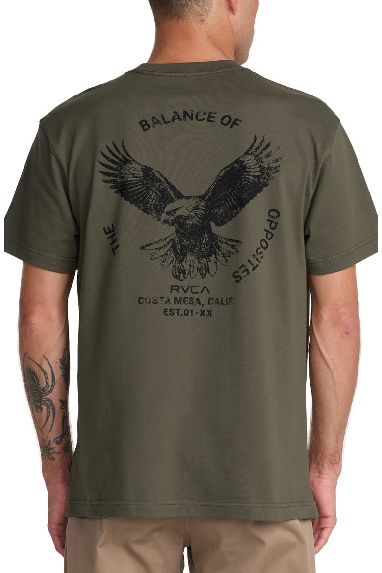 Soaring Cotton Graphic T-Shirt, Alternate, color, FATIGUE
