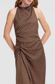A.L.C. Penelope Gingham Halter Top