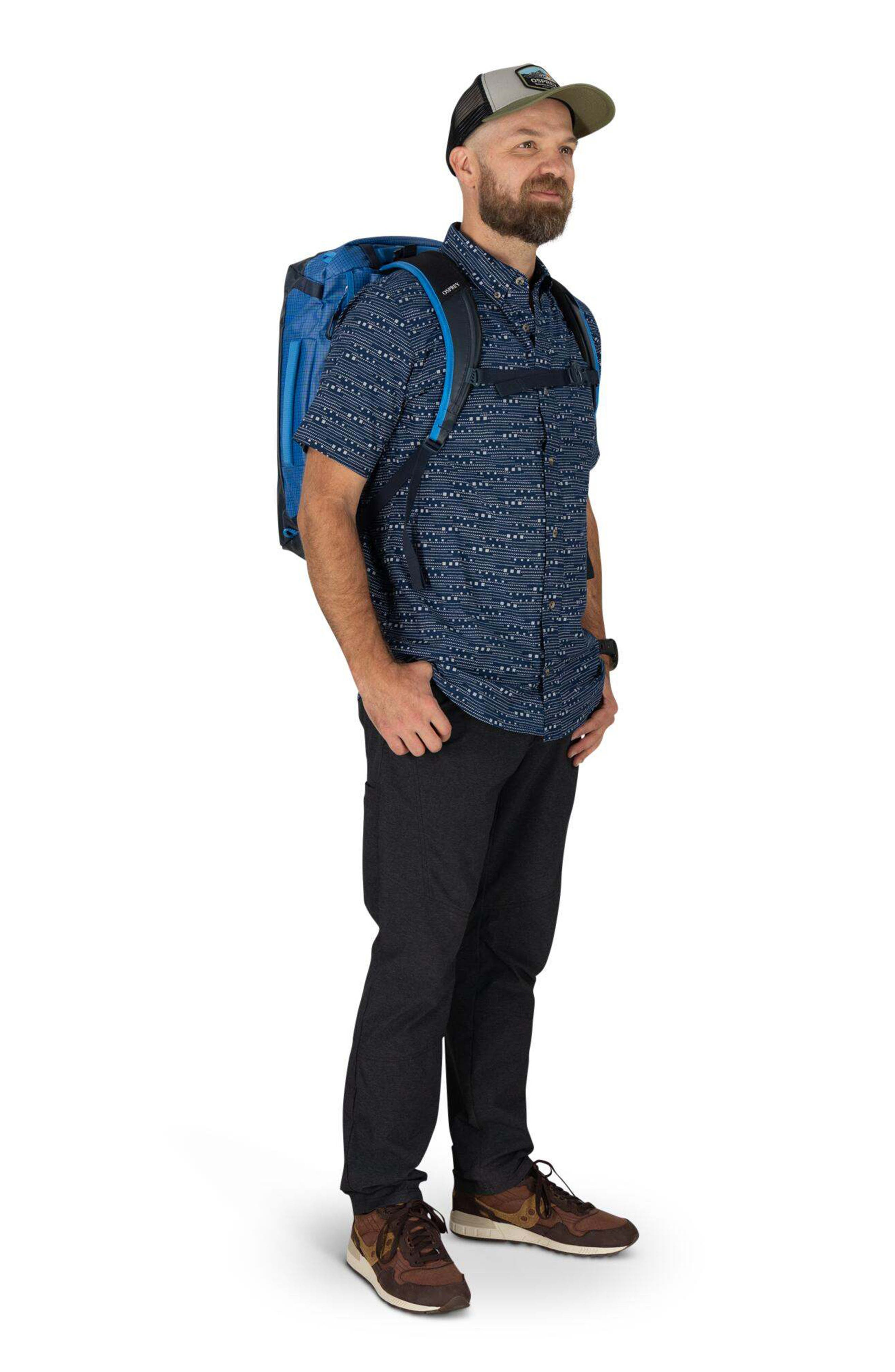 Transporter 30-Liter Duffle Carry-On Luggage, Alternate, color, BLUE FLAME/NOCTURNAL BLUE