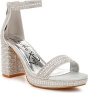 LONDON RAG Mejuri Faux Pearl Embellished Platform Sandal