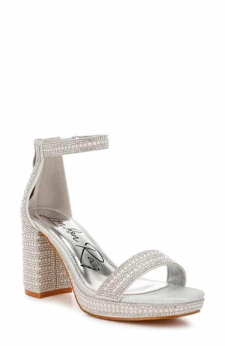 LONDON RAG Mejuri Faux Pearl Embellished Platform Sandal