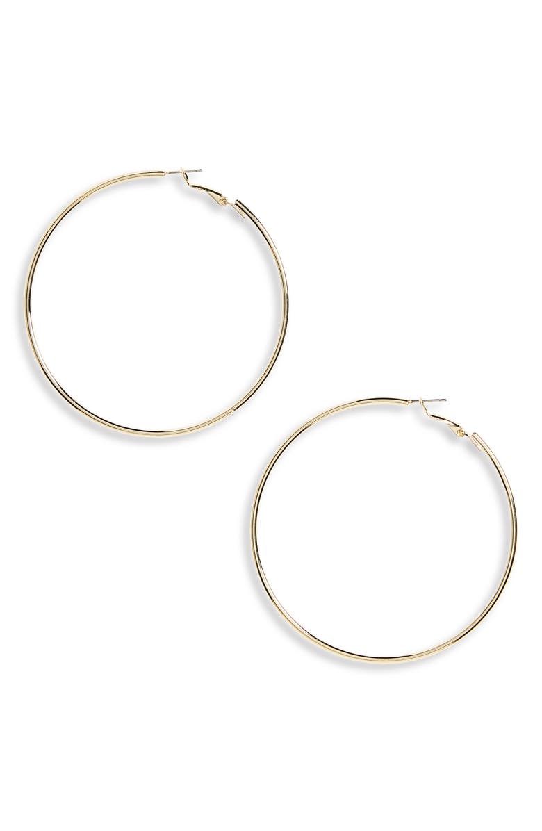 Panacea Gold Hoop Earrings, Main, color, Gold