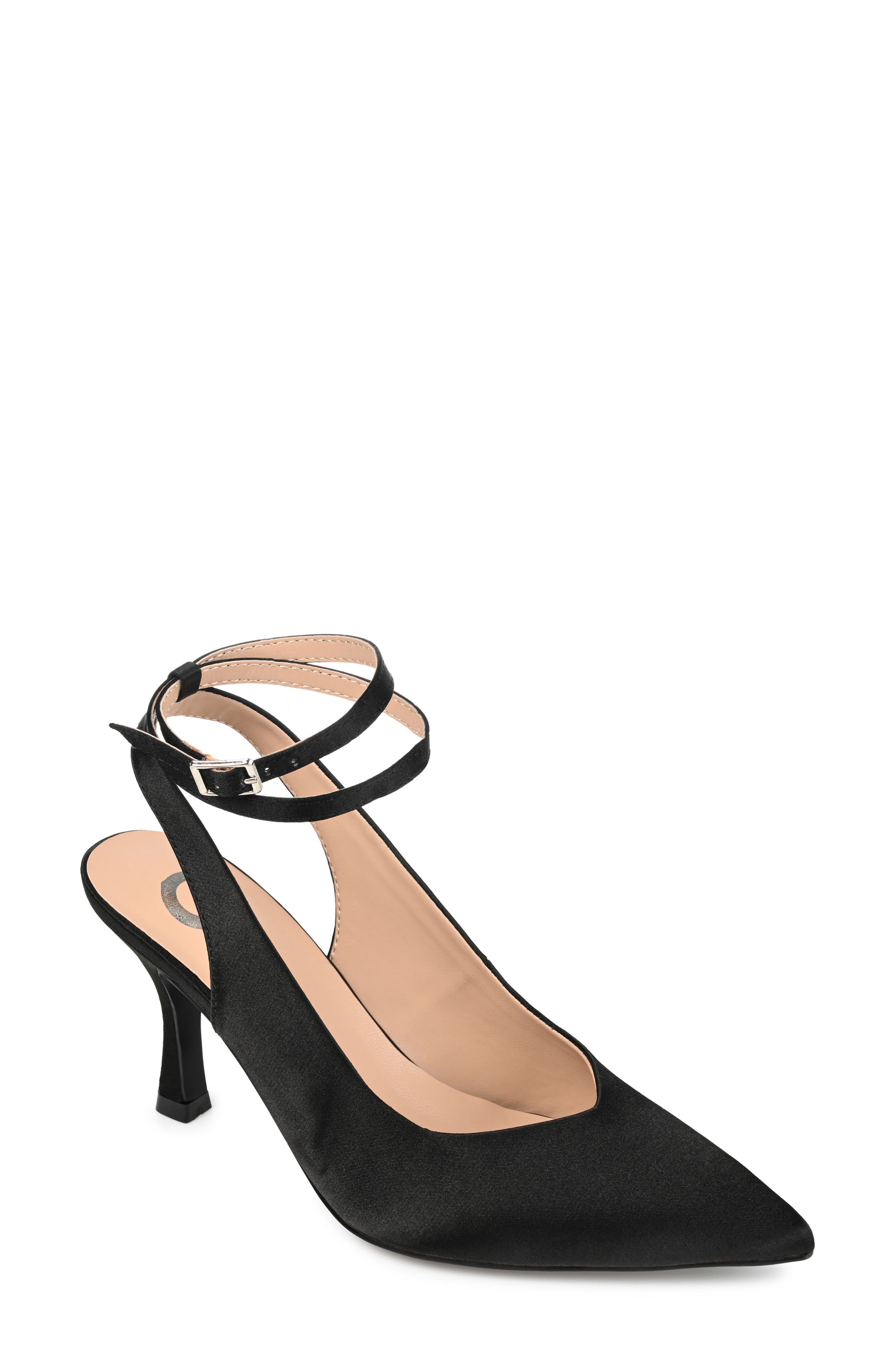 Journee Collection Marcella Ankle Strap Pump - Wide Width, Main, color, 