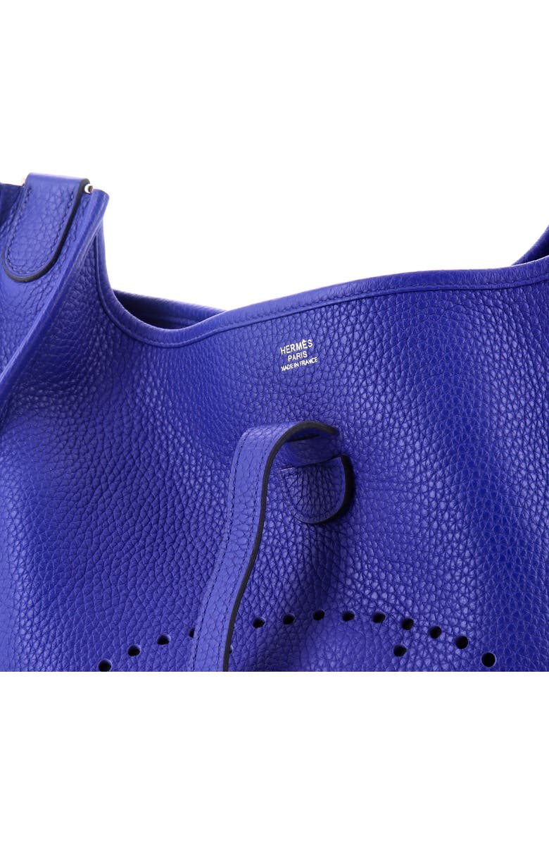 Pre-Owned Hermes Evelyne Bag Gen III Clemence PM, Alternate, color, Bleu Electrique