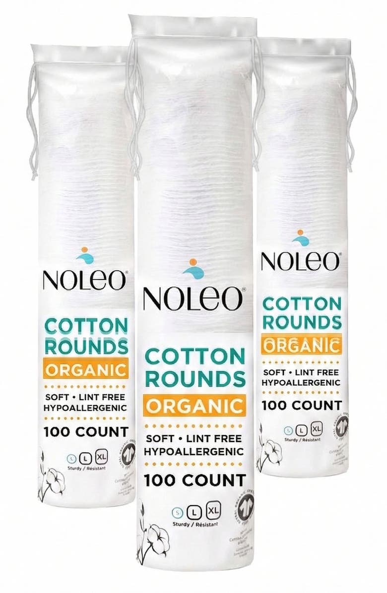 NOLEO 900-Pack Small Organic Cotton Rounds, Main, color, White