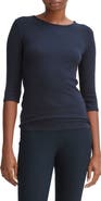 Vince Elbow Sleeve Rib Top