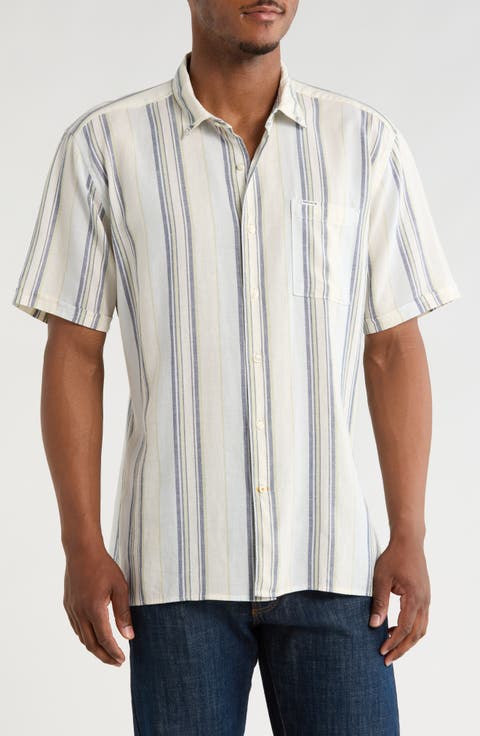 Westsand Regular Fit Stripe Short Sleeve Button-Up Shirt