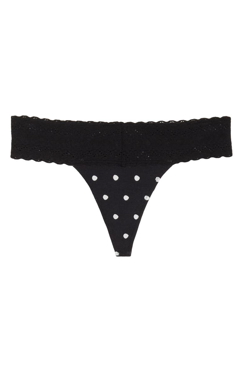 MeUndies FeelFree Lace V-Front Thong, Alternate, color, Polka Dots
