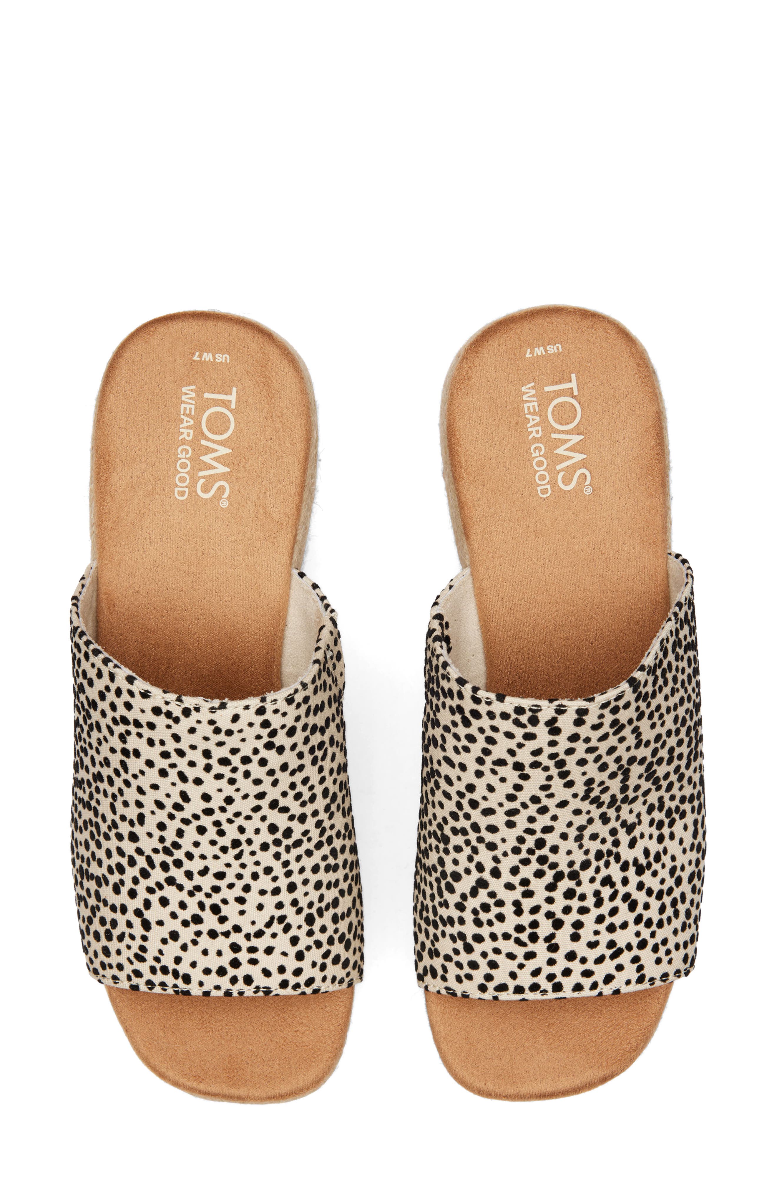TOMS Lailam Espadrille Platform Slide Sandal, Alternate, color, 