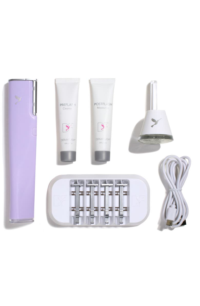 DERMAFLASH ONE Lilac Dermaplane Exfoliation Device, Alternate, color,