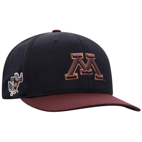 Men's Top of the World  Black Minnesota Golden Gophers Reflex Fitted Hat