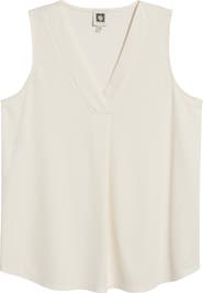Anne Klein Harmony Pleat Neck Shell