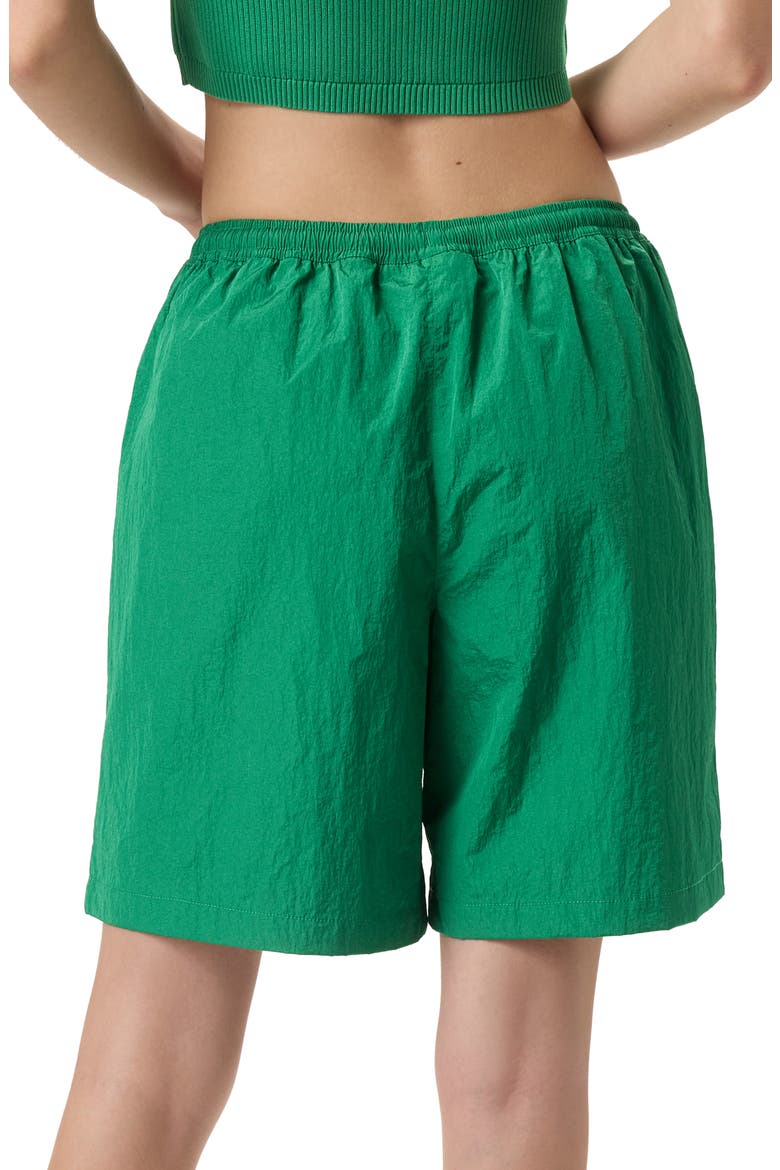 x Hailey Nylon Crinkle Shorts, Alternate, color, FILA GREEN