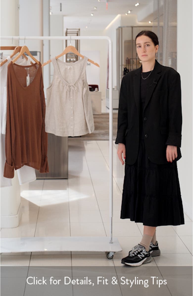 Sidney Sleeveless Linen Button-Up Top, sales video thumbnail