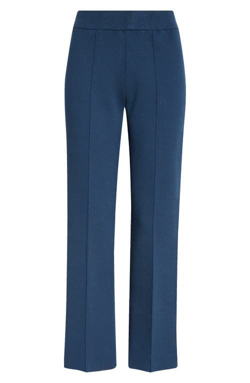 Lafayette 148 Finesse Crepe Gates Side-zip Flared Pant In Lido Blue