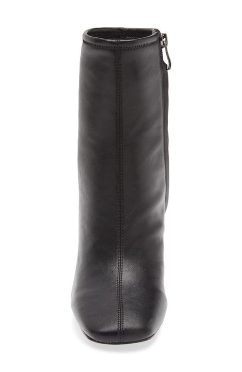 Dkny Cavale Square Toe Block Heel Boot In Black