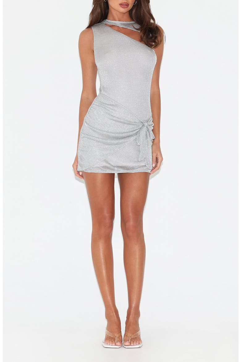 Azelma Sleeveless Minidress, Main, color, SILVER