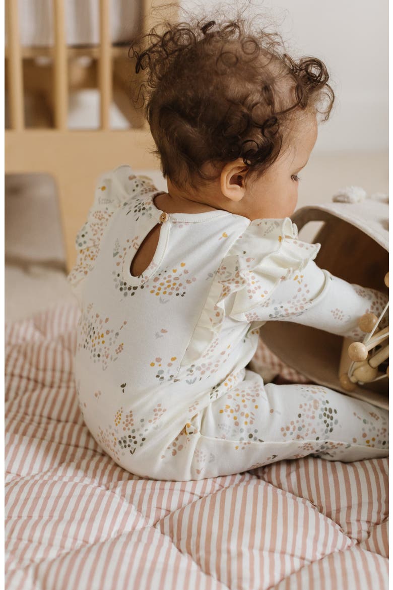 Flutter Organic Cotton Romper, Alternate, color, FLOWER PATCH