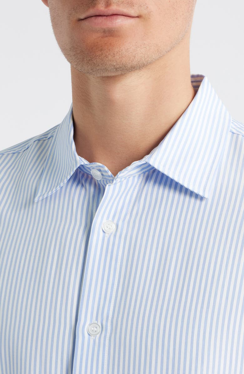 KROST Stripe Button-Up Shirt, Alternate, color, Chambray Blue