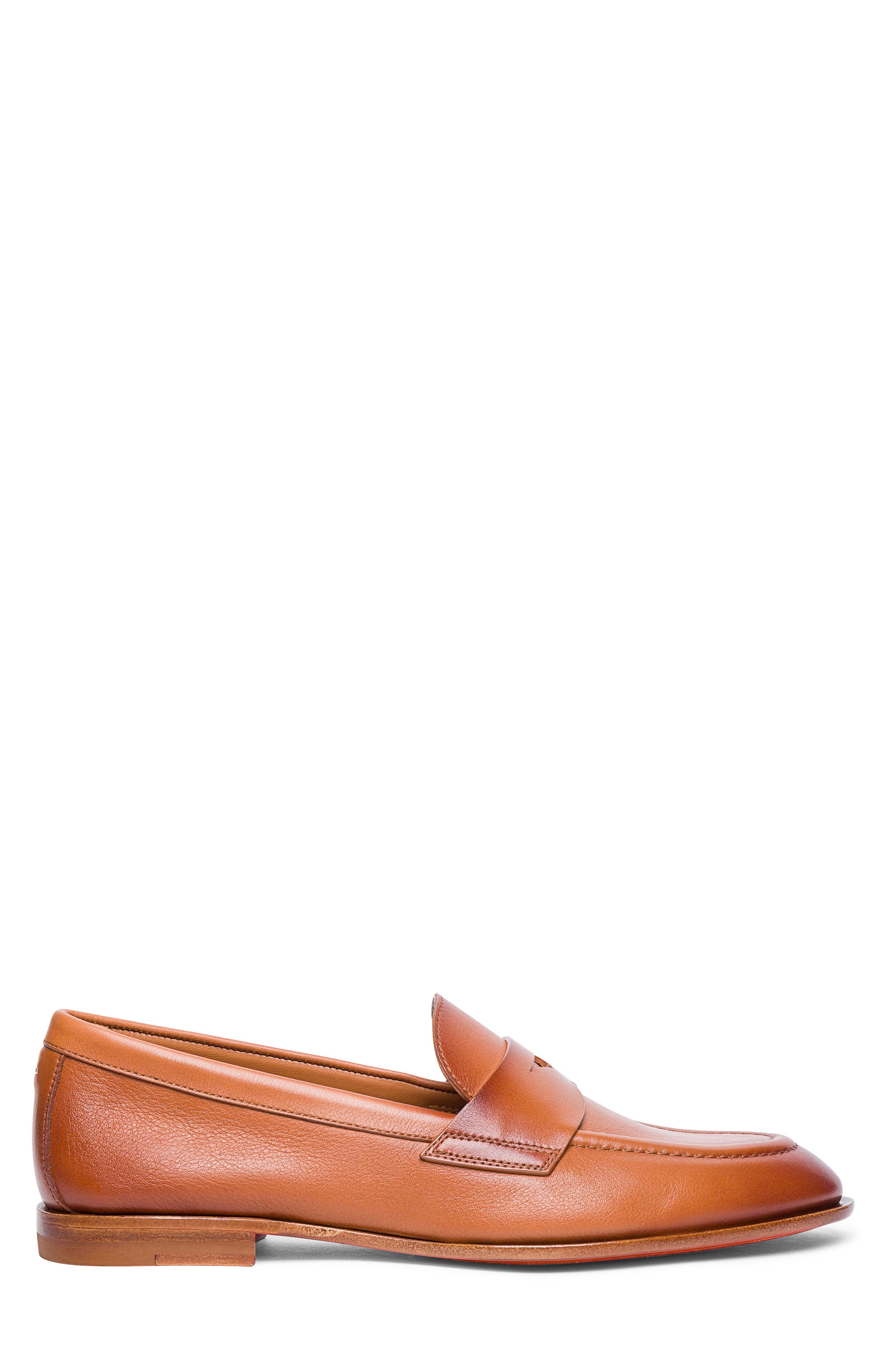 Leather Penny Loafer, Alternate, color, BROWN