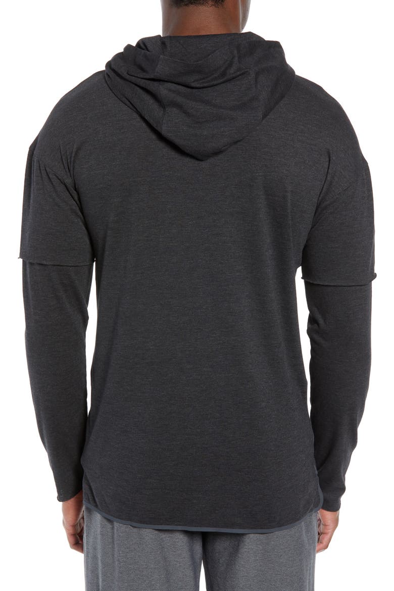 2-in-1 Pullover Hoodie, Alternate, color, CHARCOAL BLACK TRIBLEND