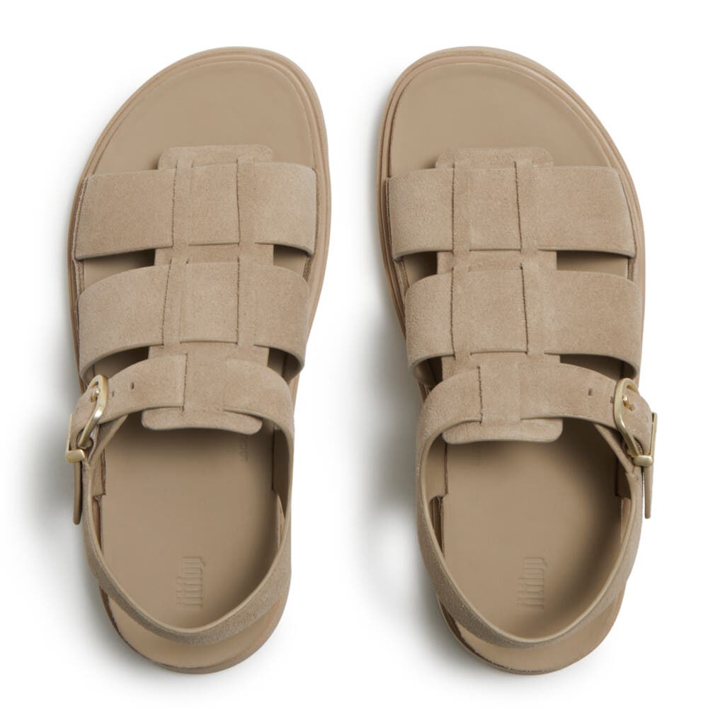 FitFlop Gen FF Suede Fisherman Sandals, Alternate, color, Cappuccino