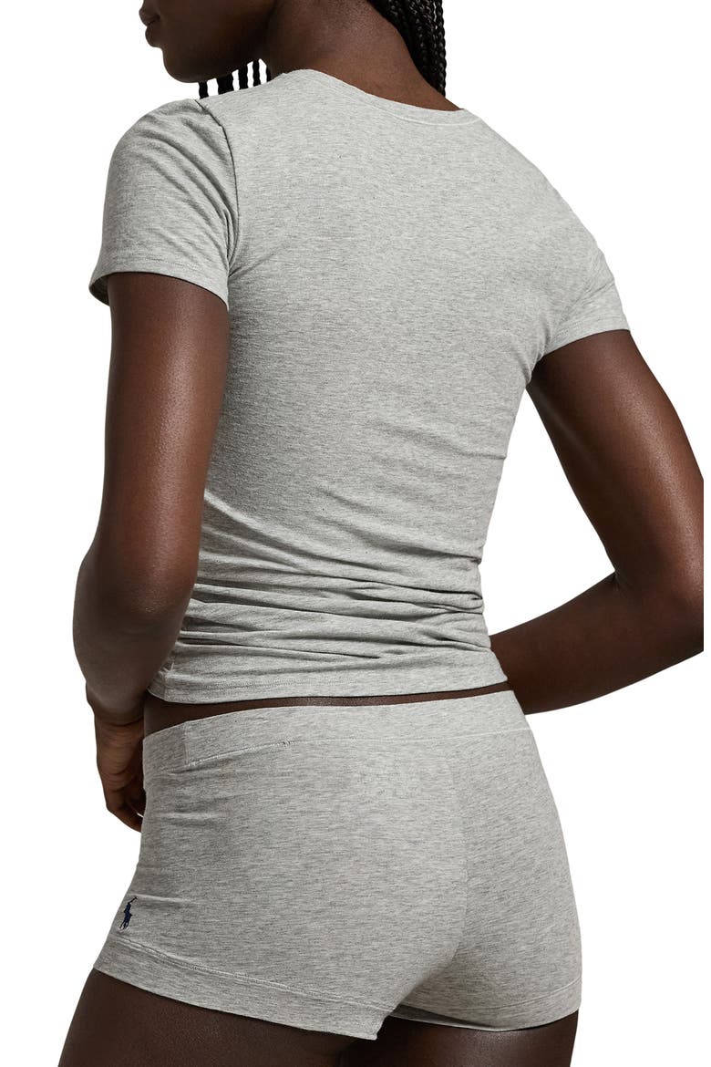 Stretch Cotton T-Shirt, Alternate, color, HEATHER GREY