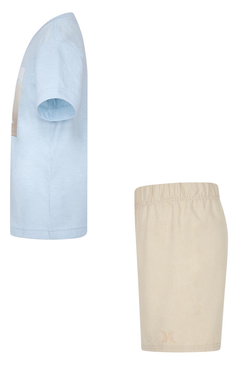 Hurley Kids' Icon Ombré T-Shirt & Woven Shorts Set, Alternate, color, 