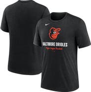Nike Men's Nike Heather Black Baltimore Orioles Logo Tri-Blend T-Shirt