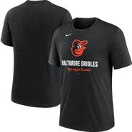 Nike Men's Nike Heather Black Baltimore Orioles Logo Tri-Blend T-Shirt