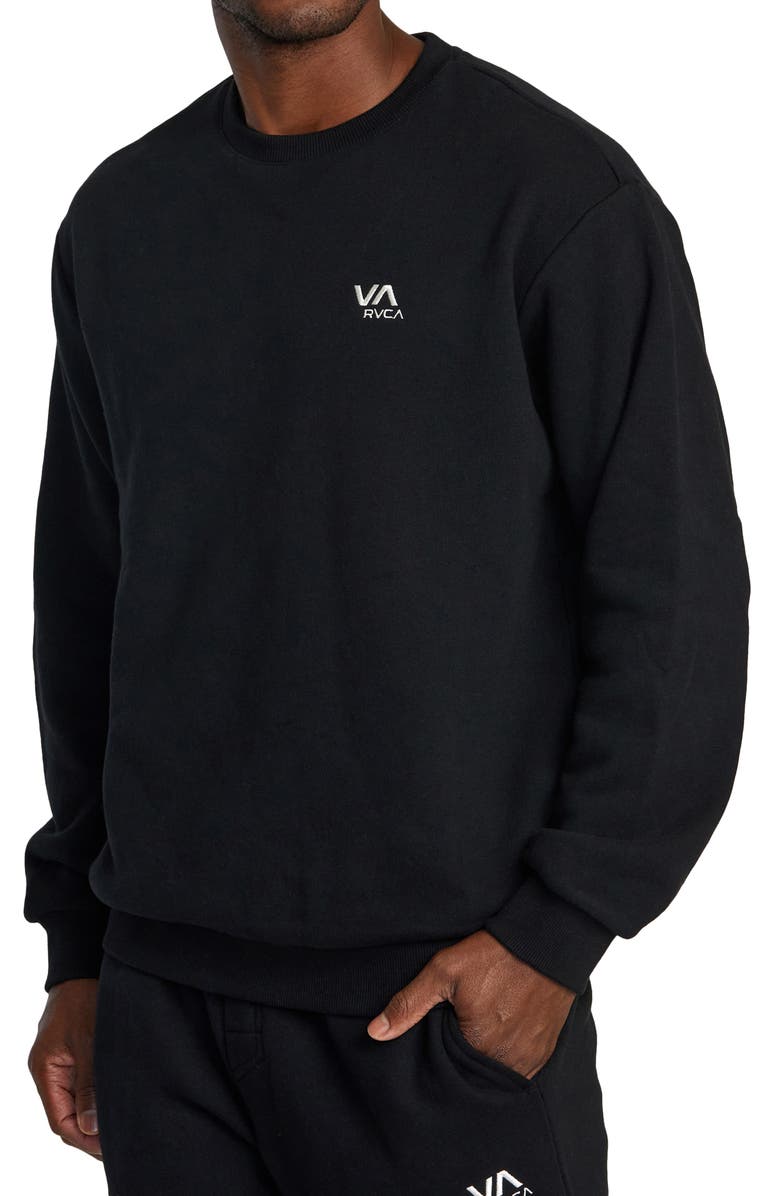 RVCA Essential Logo Embroidered Sweatshirt, Alternate, color,
