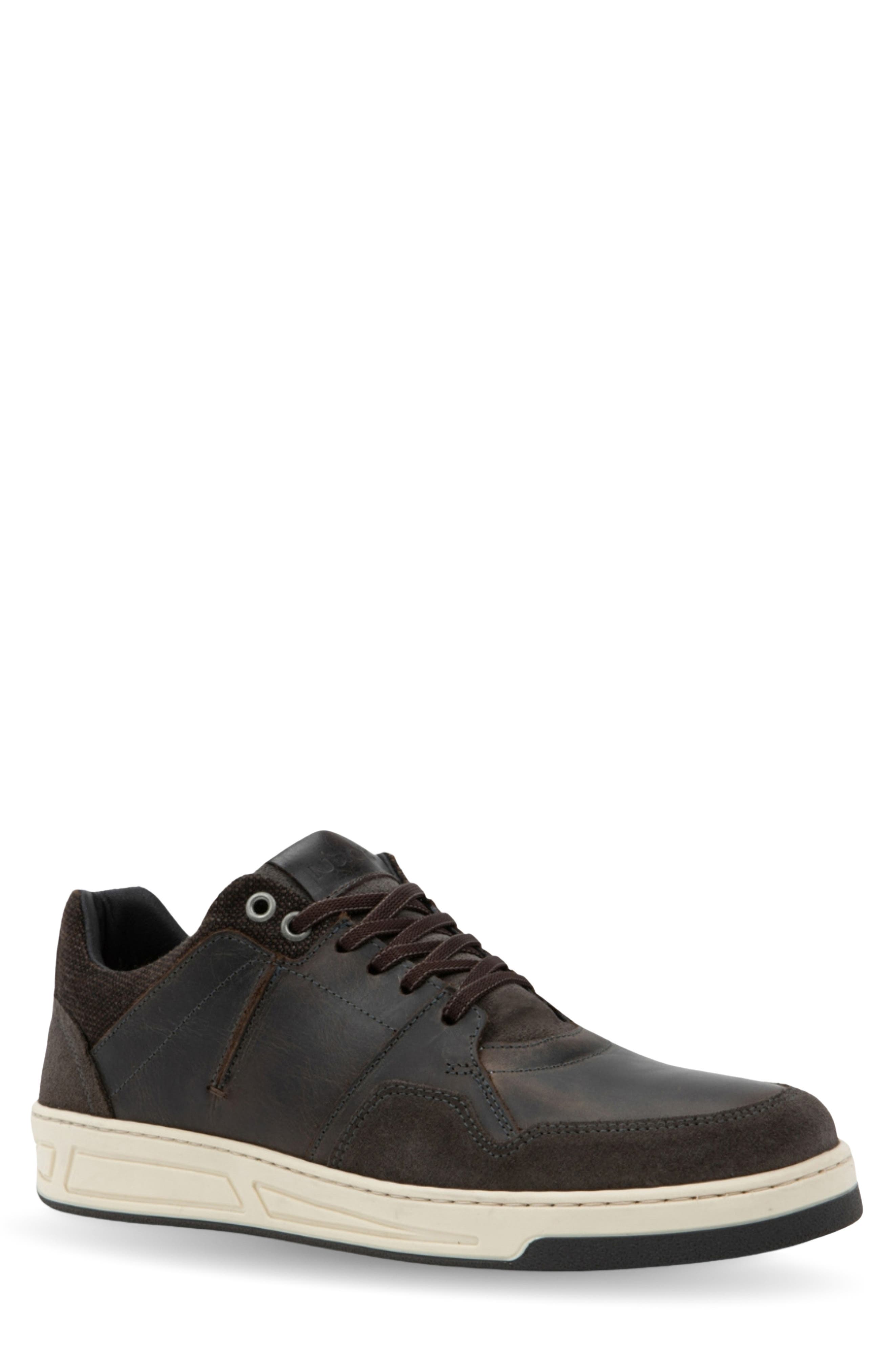 DARK GRAY BROWN LEATHER COMBO