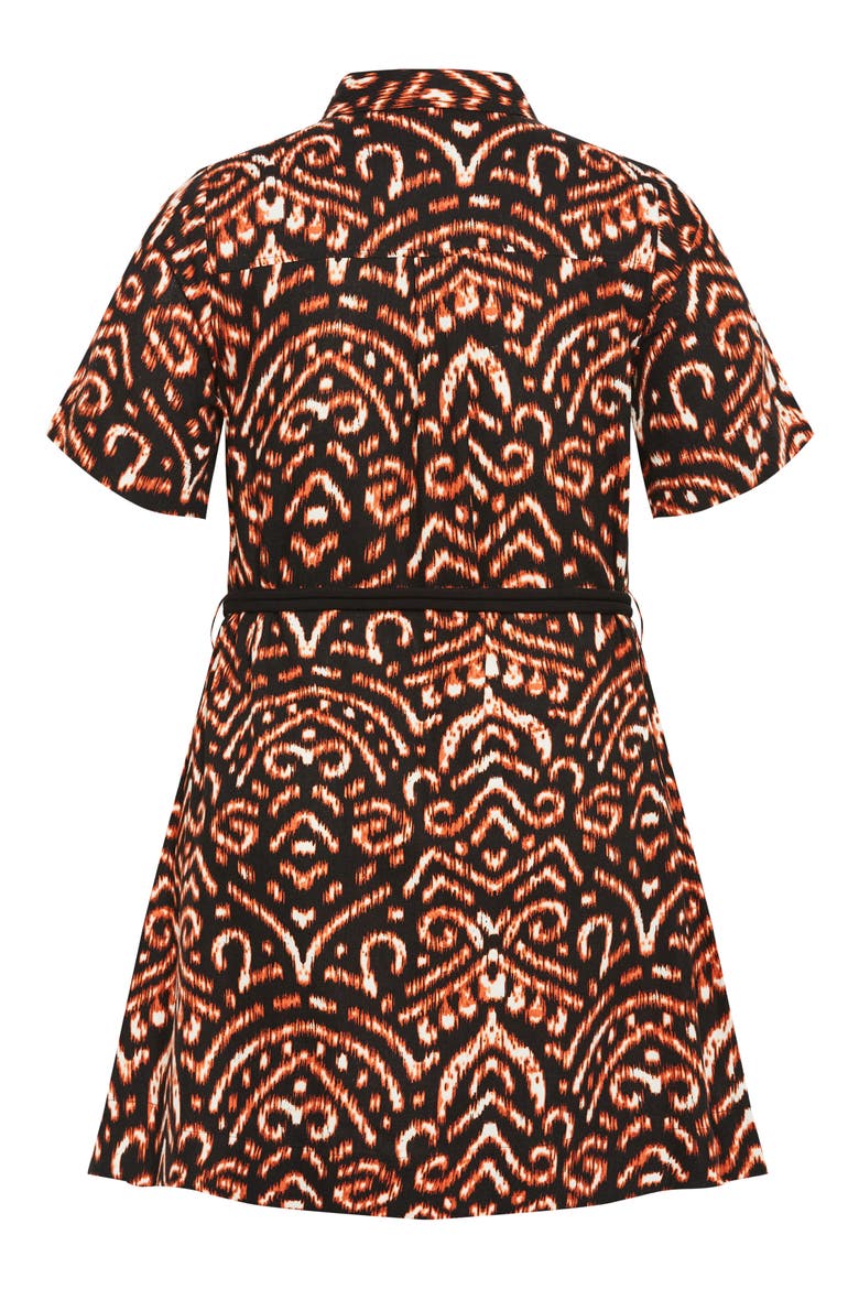 Amara Belted Shirtdress, Alternate, color, IKAT