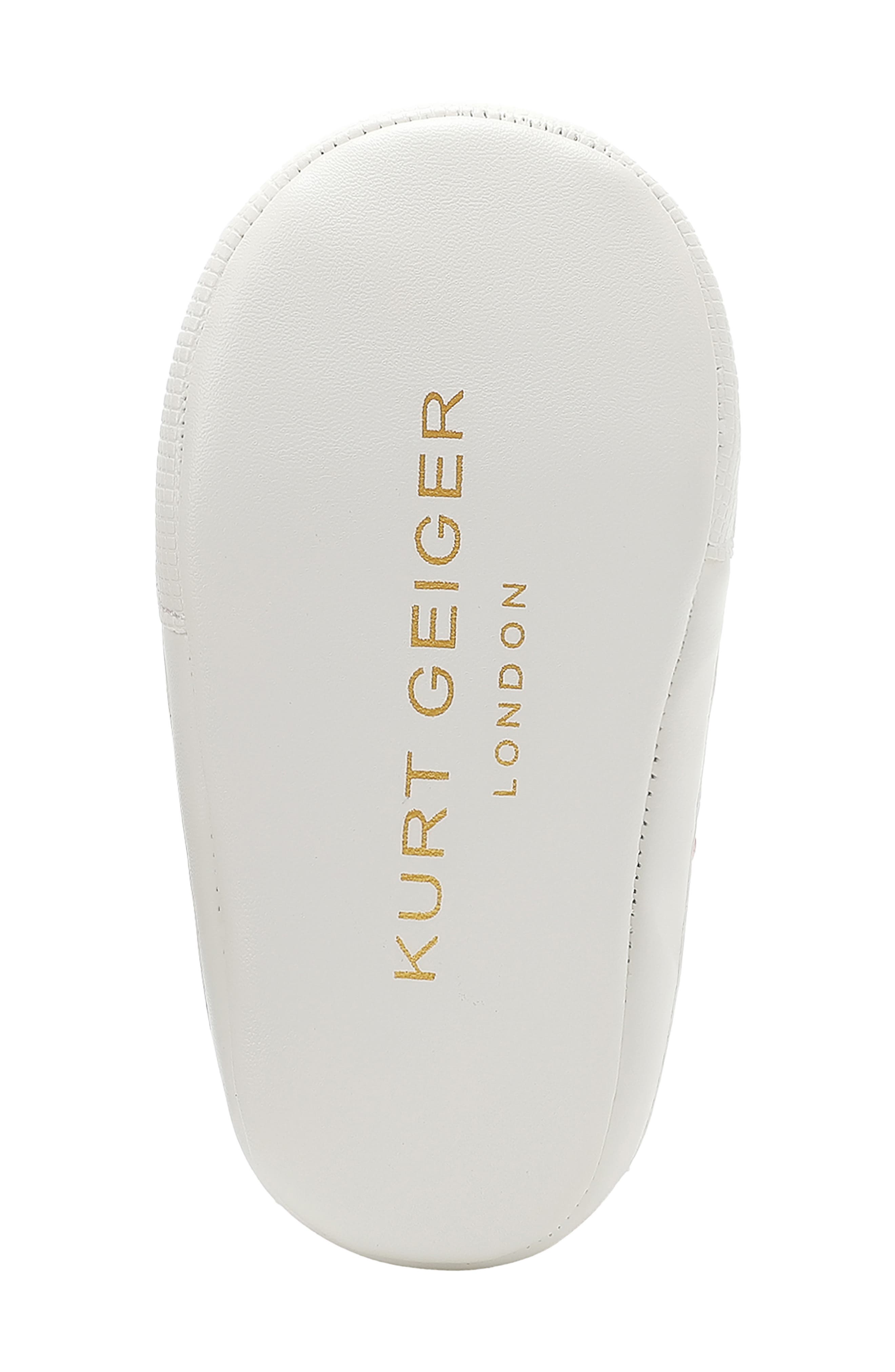 Kurt Geiger London Kids' Baby Luckson Heart Crib Shoe, Alternate, color, Pink Multi