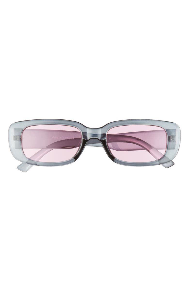 BP. Rectangular Sunglasses, Main, color, Grey- Pink