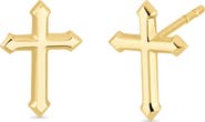 Bony Levy 14K Gold Cross Stud Earrings