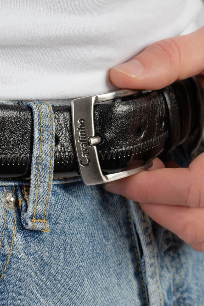 Classic 506 Smooth and Patent Leather Belt, Alternate, color, Black