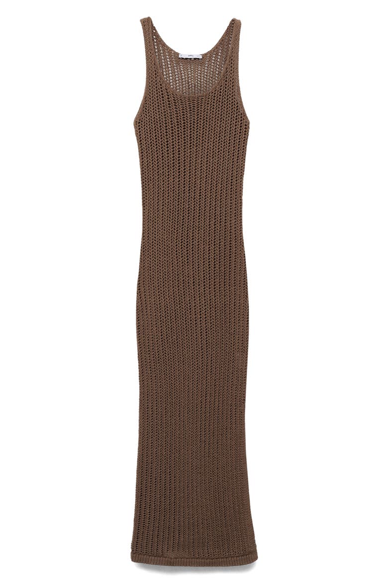 Open Stitch Maxi Dress, Alternate, color, MEDIUM BROWN