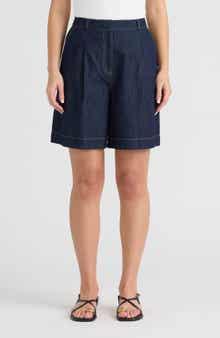 Pleated Bermuda Shorts